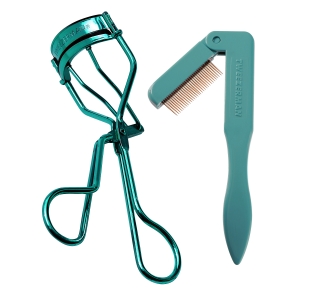 Turquoise Eyelash Curler and Eyelash Comb